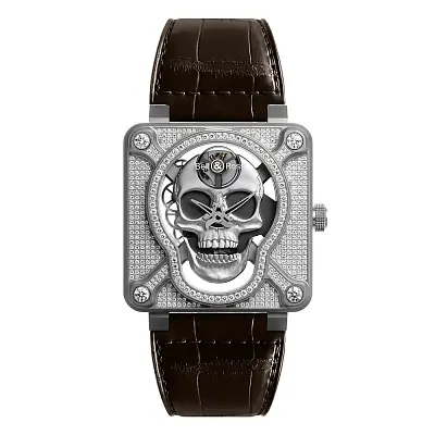 Bell & Ross BR-01 Laughing Skull Full Diamond BR01-SKULL-SK-FLD