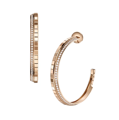 Gold Earrings Chopard Ice Cube 837008-5002