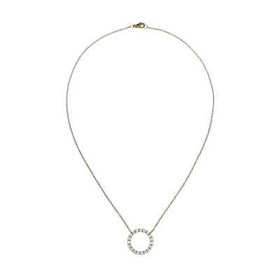 Endless Sparkle of Gold Necklace with Diamonds