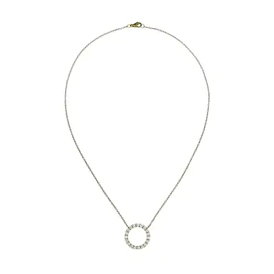 Luxusní Náhrdelník se Zlatým Kruhem a Diamanty