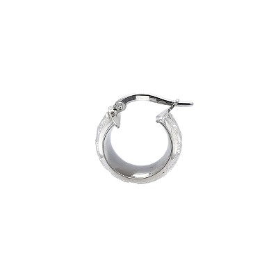 Elegant white gold hoop earrings