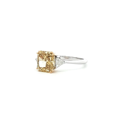 Prsten 18kt zlato – Fancy žlutý diamant