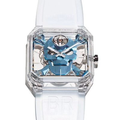 Bell & Ross BR-01 Cyber Skull Sapphire Ice Blue BR01-CSKBLU-SAPHIR