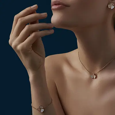 Zlatý Náramek Chopard Happy Hearts 85A083-5031