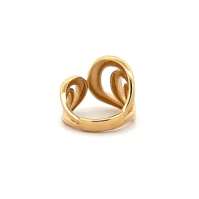 Gold ring – open organic design
