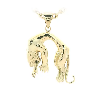 Zlatý přívěsek Panter ve 14karátovém zlatě