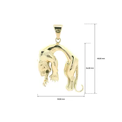 Zlatý přívěsek Panter ve 14karátovém zlatě