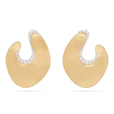 Zlaté náušnice Marco Bicego Lunaria Diamonds OB1912_B YW Q6