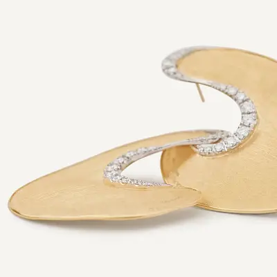 Zlaté náušnice Marco Bicego Lunaria Diamonds OB1912_B YW Q6