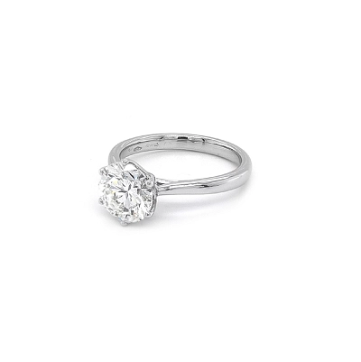 Gold Engagement Ring with Diamond