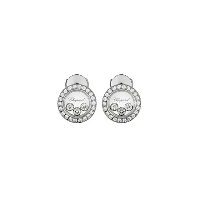 Zlaté Náušnice Chopard Happy Diamonds 83A018-1201