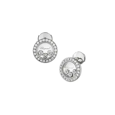 Zlaté Náušnice Chopard Happy Diamonds 83A018-1201