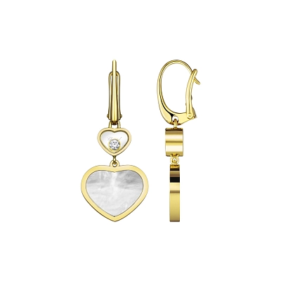 Zlaté Náušnice Chopard Happy Hearts 837482-0310