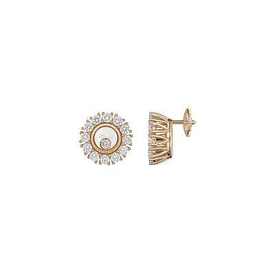 Zlaté Náušnice Chopard Happy Hearts 83A609-5001