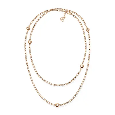 Zlatý Náhrdelník Chopard Happy Diamonds 81A117-5001