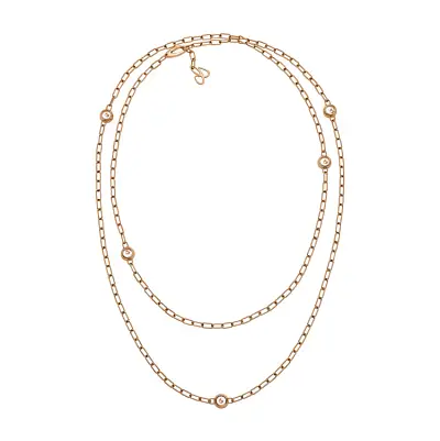 Zlatý Náhrdelník Chopard Happy Diamonds 81A117-5001