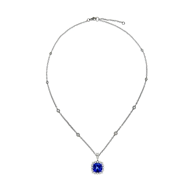 Luxury Necklace with Tanzanite in Symphony of Diamonds