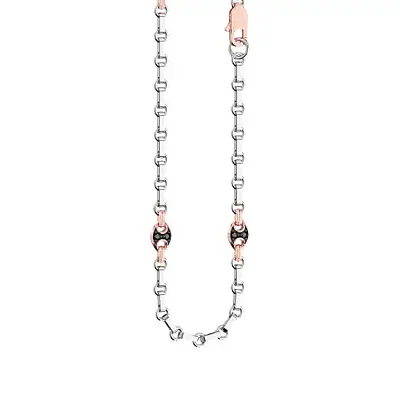 Zlatý Pánský Řetízek s Černými Diamanty