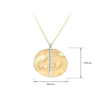 Ladies Necklace made of Combination Gold