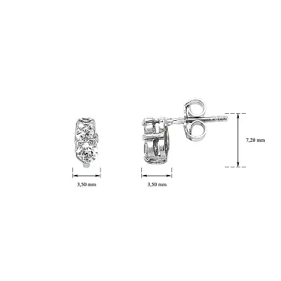 Peckové Náušnice se Zirkony z Bílého Zlata