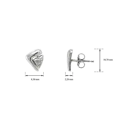 Náušnice se Zirkony z Bílého Zlata