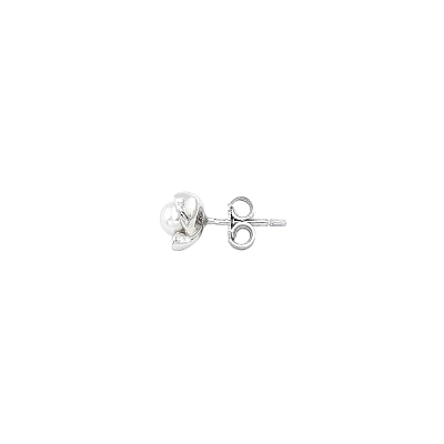 Pecky Earrings with White Gold Pearl