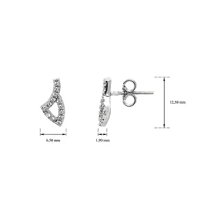 Moderní Náušnice z Bílého Zlata s Elegantními Detaily