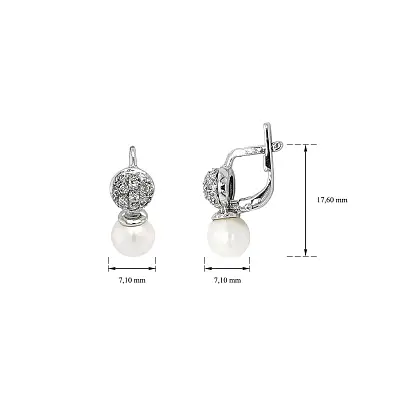 Náušnice s Perlou z Bílého Zlata