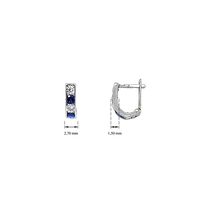 White Gold Earrings with Sapphires