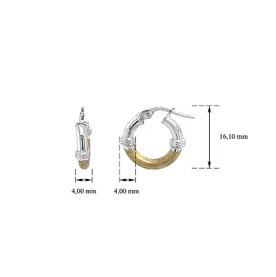 Kruhové Náušnice z Kombinovaného Zlata