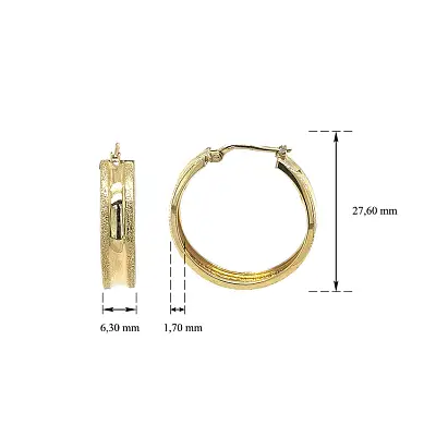 Zlaté Kruhové Náušnice