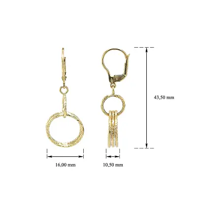 Zlaté Visací Náušnice