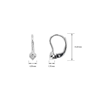 Náušnice se Zirkony z Bílého Zlata