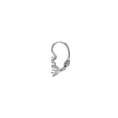 Children's Earrings with White Gold Zircons