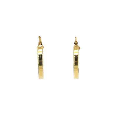 Elegantní kruhové náušnice ze žlutého zlata