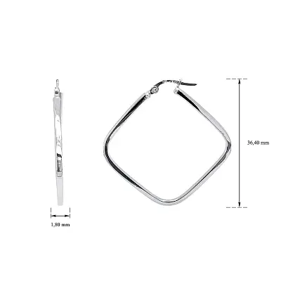 Kruhové Náušnice z Bílého Zlata