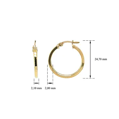 Zlaté Kruhové Náušnice