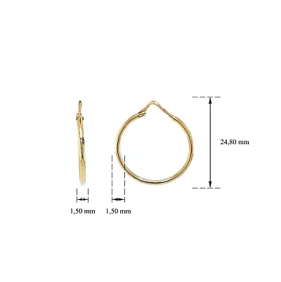 Zlaté Kruhové Náušnice