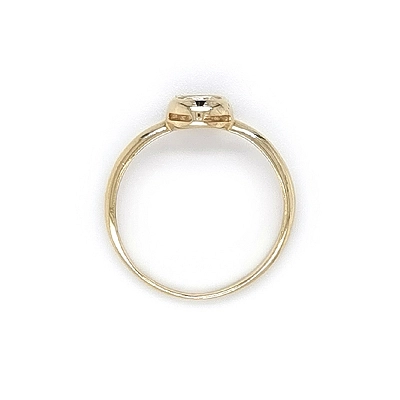 Gold Engagement Ring with Zircon