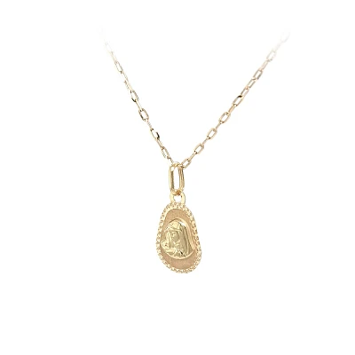 Gold Pendant Madonna Virgin Mary