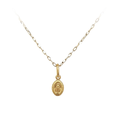 Gold Pendant Madonna Virgin Mary