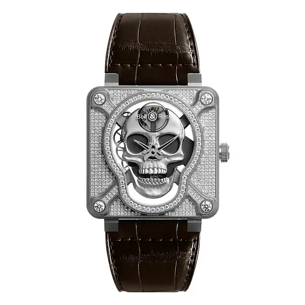 Bell & Ross BR-01 Laughing Skull Full Diamond BR01-SKULL-SK-FLD