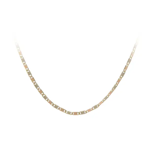 Řetízek žiletka z kombinovaného zlata