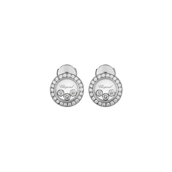 Gold Earrings Chopard Happy Diamonds 83A018-1201