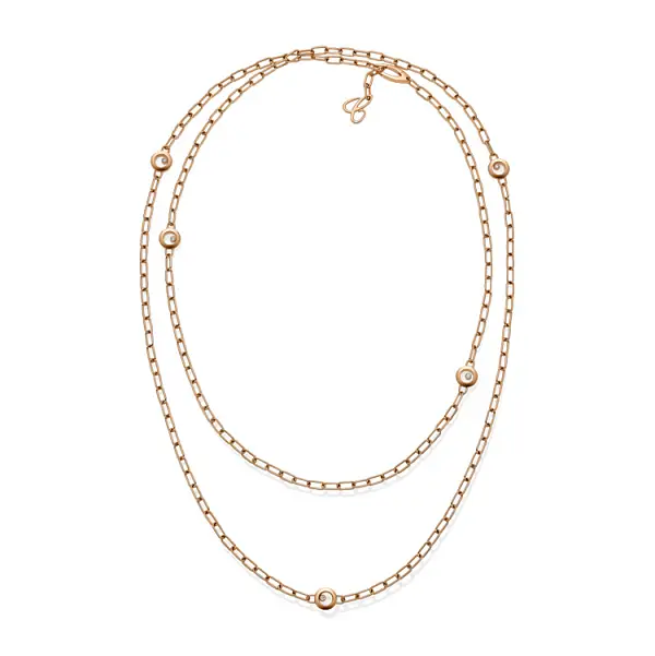 Zlatý Náhrdelník Chopard Happy Diamonds 81A117-5001