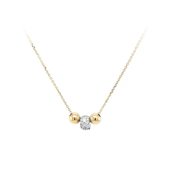 Náhrdelník se Zirkony z Kombinovaného Zlata
