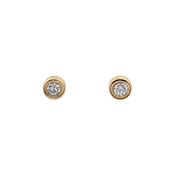 Gold Pecky Earrings with Zircones