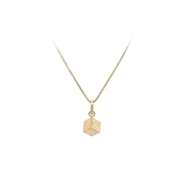 Zlatý Přívěsek Hrací Kostka