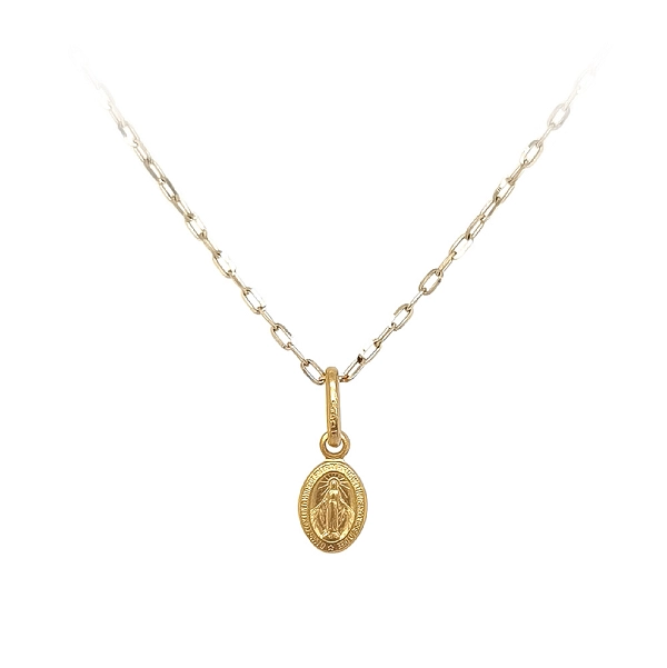 Gold Pendant Madonna Virgin Mary