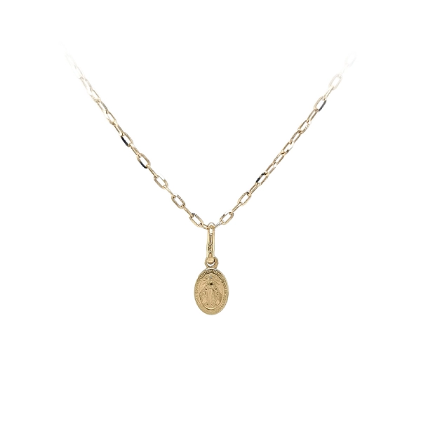 Gold Pendant with Fine Image of Virgin Mary